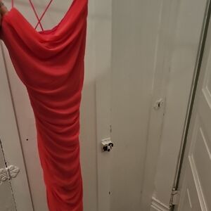 Roma Vibrant Red Backless Dress